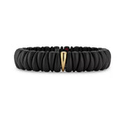 DEMEGLIO 18K Yellow Gold Artiglio Black Ceramic Stretch Bracelet